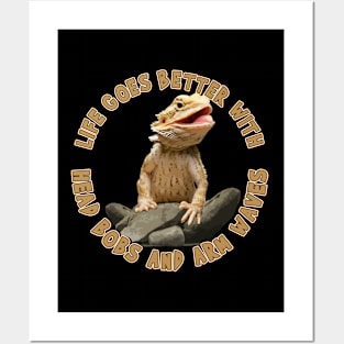 Bearded Dragon Life Is Better Pet Lizard Posters and Art